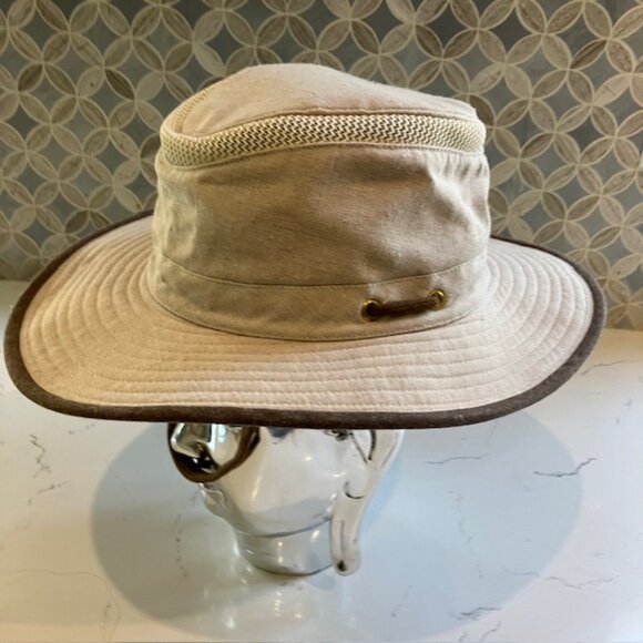 Tilley Size 7 1/4 TMH55 Mash-Up Airflo Sun Hat Hemp Blend Fishing Sports Brown - Picture 1 of 12
